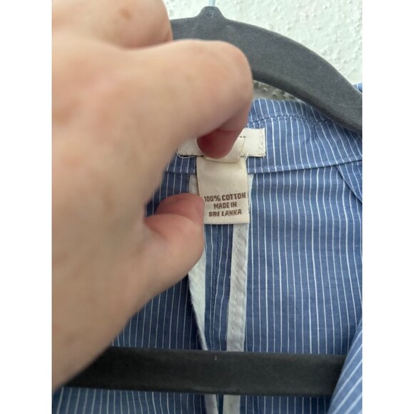 J. Crew Schoolboy Blazer Blue White Striped Cotton Two Button Slim Fit Work - Picture 8 of 13